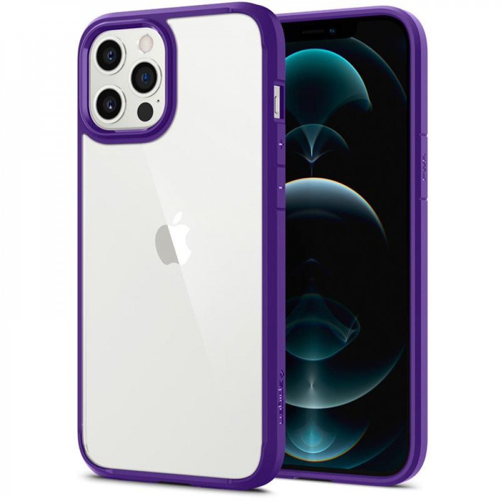Чохол-накладка Spigen Crystal Hybrid для Apple iPhone 12 Pro Max Hydrangea Purple (ACS01478)