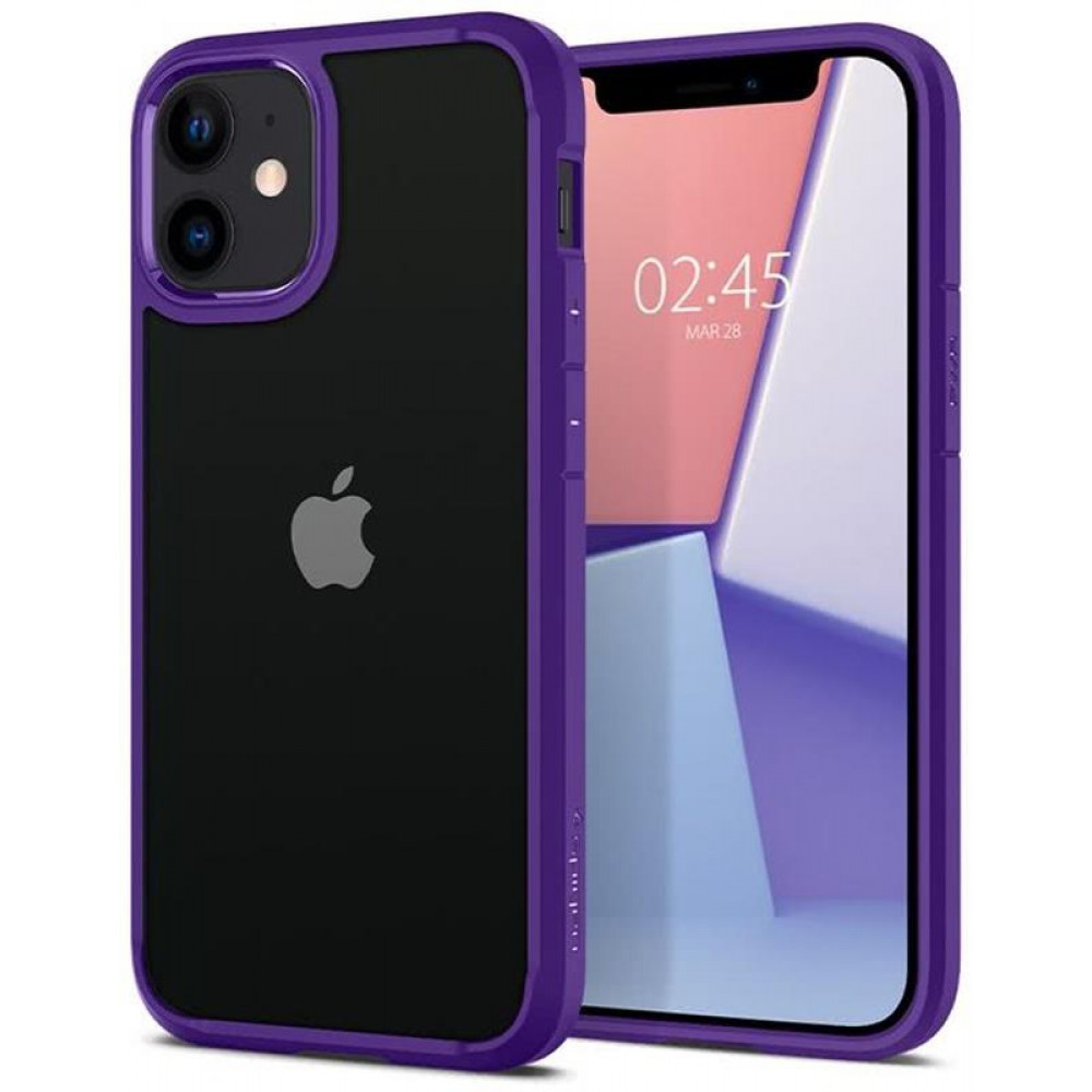 Чохол-накладка Spigen Crystal Hybrid для Apple iPhone 12 Mini Hydrangea Purple (ACS01544)