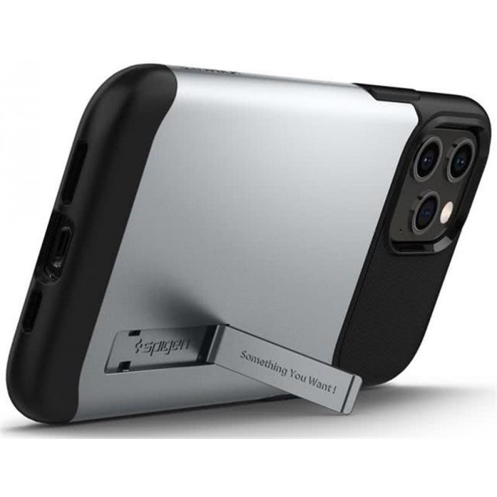 Чохол-накладка Spigen Slim Armor для Apple iPhone 12 Pro Max Satin Silver (ACS01482)