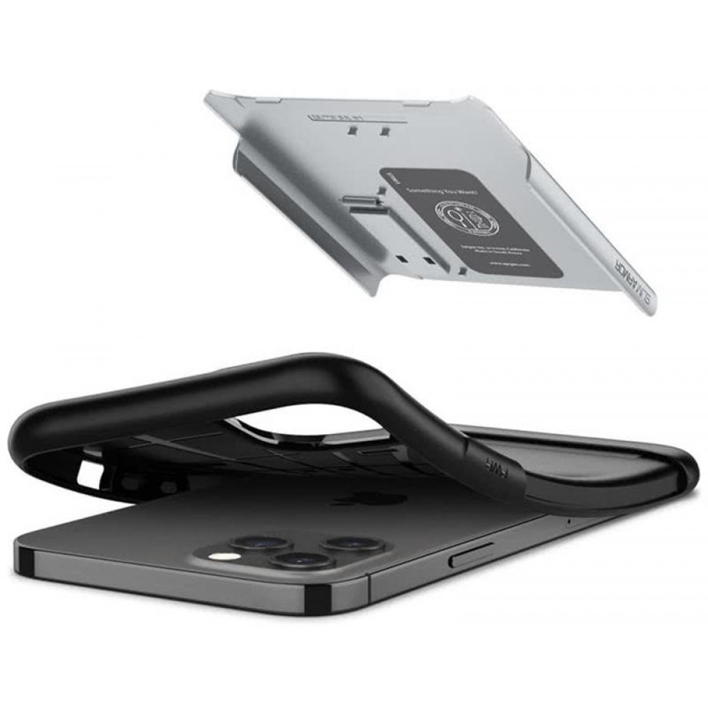 Чохол-накладка Spigen Slim Armor для Apple iPhone 12 Pro Max Satin Silver (ACS01482)
