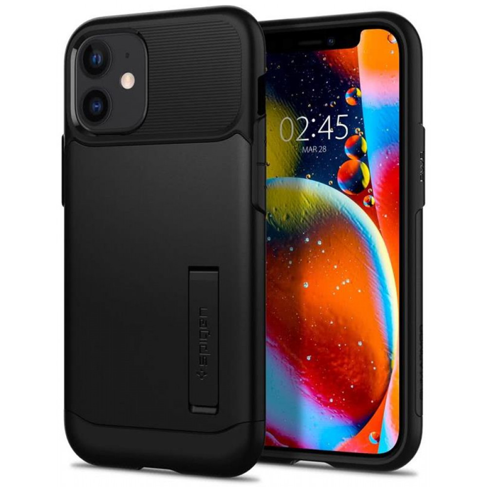 Чохол-накладка Spigen Slim Armor для Apple iPhone 12 Mini Black (ACS01545)