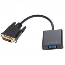Перехідник Atcom DVI - VGA (M/F), Dual Link, 0.1 м, Black (9214)