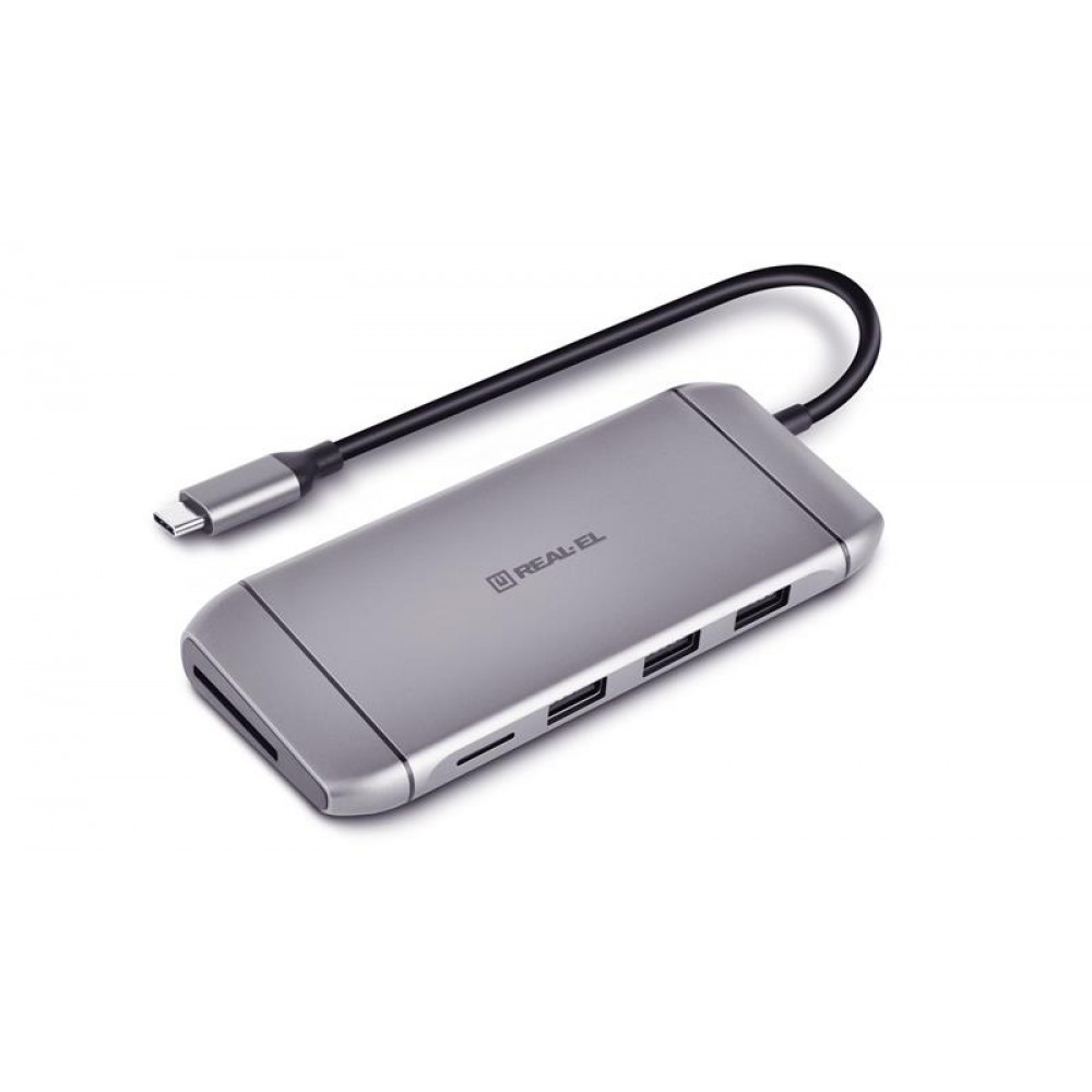 USB-хаб REAL-EL CQ-900 3 ports