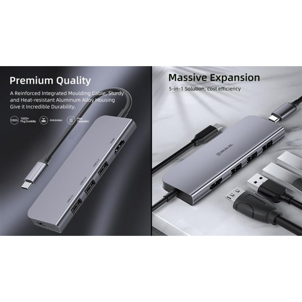 USB-хаб REAL-EL CQ-700 4 ports