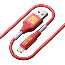 Кабель Luxe Cube Armored USB - Lightning (M/M), 1 м, червоний (8886668686099)