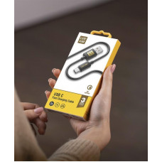 Кабель Luxe Cube USB Type-А - USB Type-C (M/M), 3 А, 1 м, чорний (8886668686112)