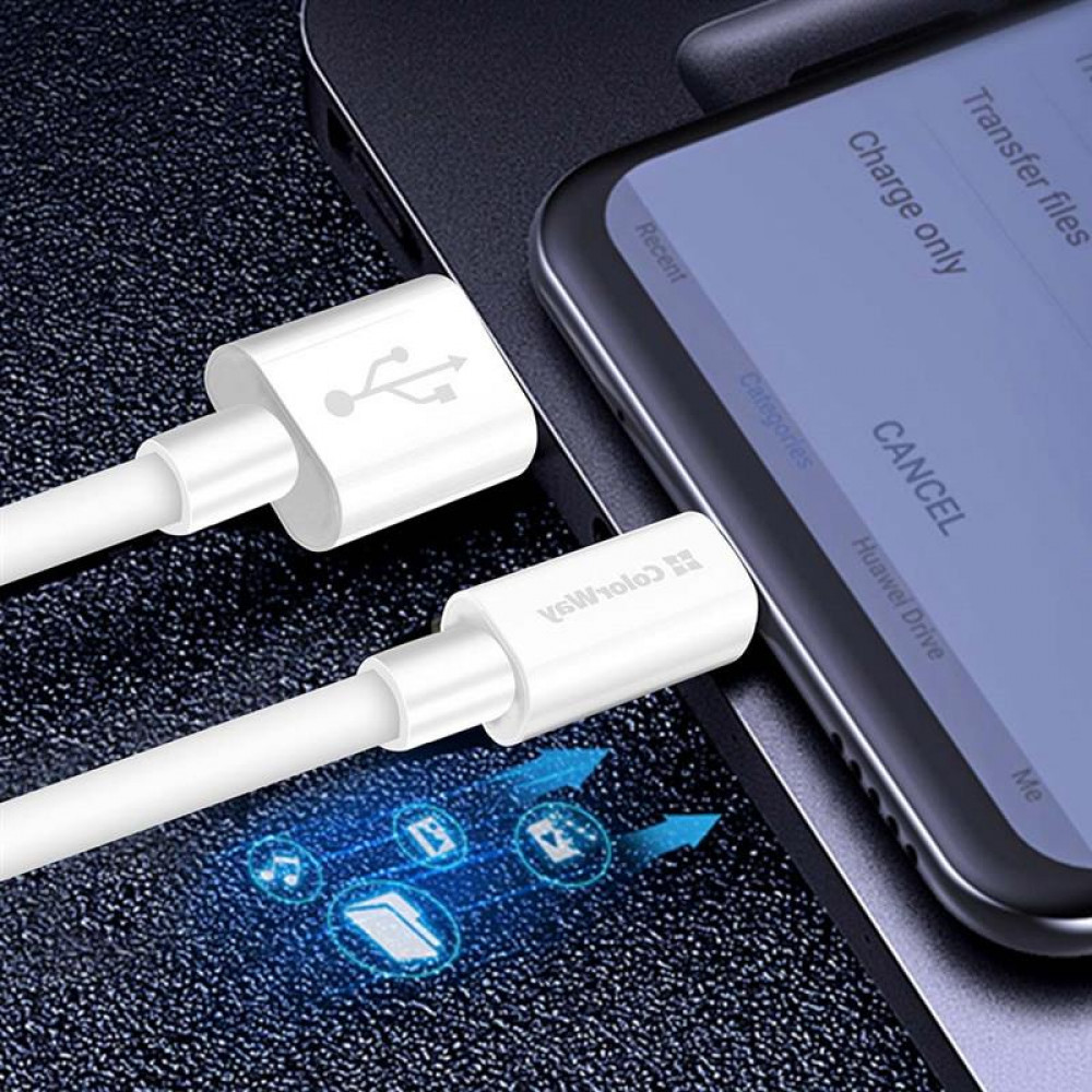 Кабель ColorWay USB - USB Type-C (M/M), 5.0А, 1 м, White (CW-CBUC019-WH)