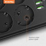 Фільтр живлення СolorWay (CW-CHE64B) 6 розеток, 4xUSB, 2м, Black Фільтр живлення СolorWay (CW-CHE64B) 6 розеток, 4xUSB, 2м, Black