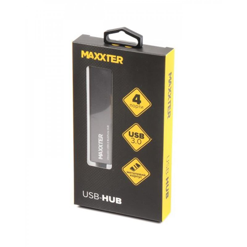 USB-хаб Maxxter 4 ports (HU3A-4P-02)