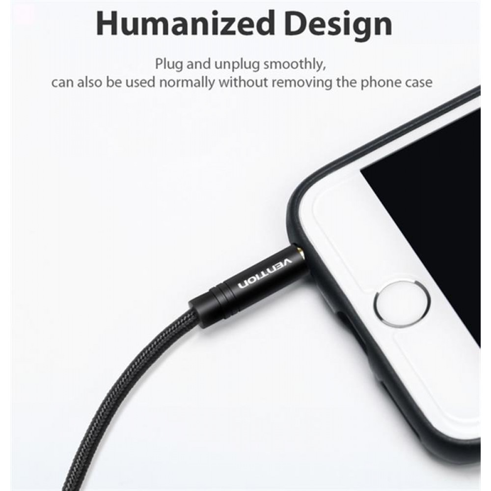 Кабель Vention 3.5 мм - 3.5 мм (M/F), 2 м, Black (BHBBH)