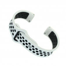Ремінець BeCover Nike Style для Samsung Galaxy (20mm)/Watch 5/ Watch 4 40/44mm/Watch 4 Classic 42mm/Watch Active/Active 2 40/44mm/Watch 3 41mm/Gear S2/Classic/Gear Sport White-Black (705696) Ремінець BeCover Nike Style для Samsung Galaxy (20mm)/Watch 5/ Watch 4 40/44mm/Watch 4 Classic 42mm/Watch Active/Active 2 40/44mm/Watch 3 41mm/Gear S2/Classic/Gear Sport White-Black (705696)