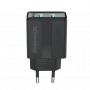 Мережевий зарядний пристрій Grand-X CH-15B (2xUSB 2.1A) Black