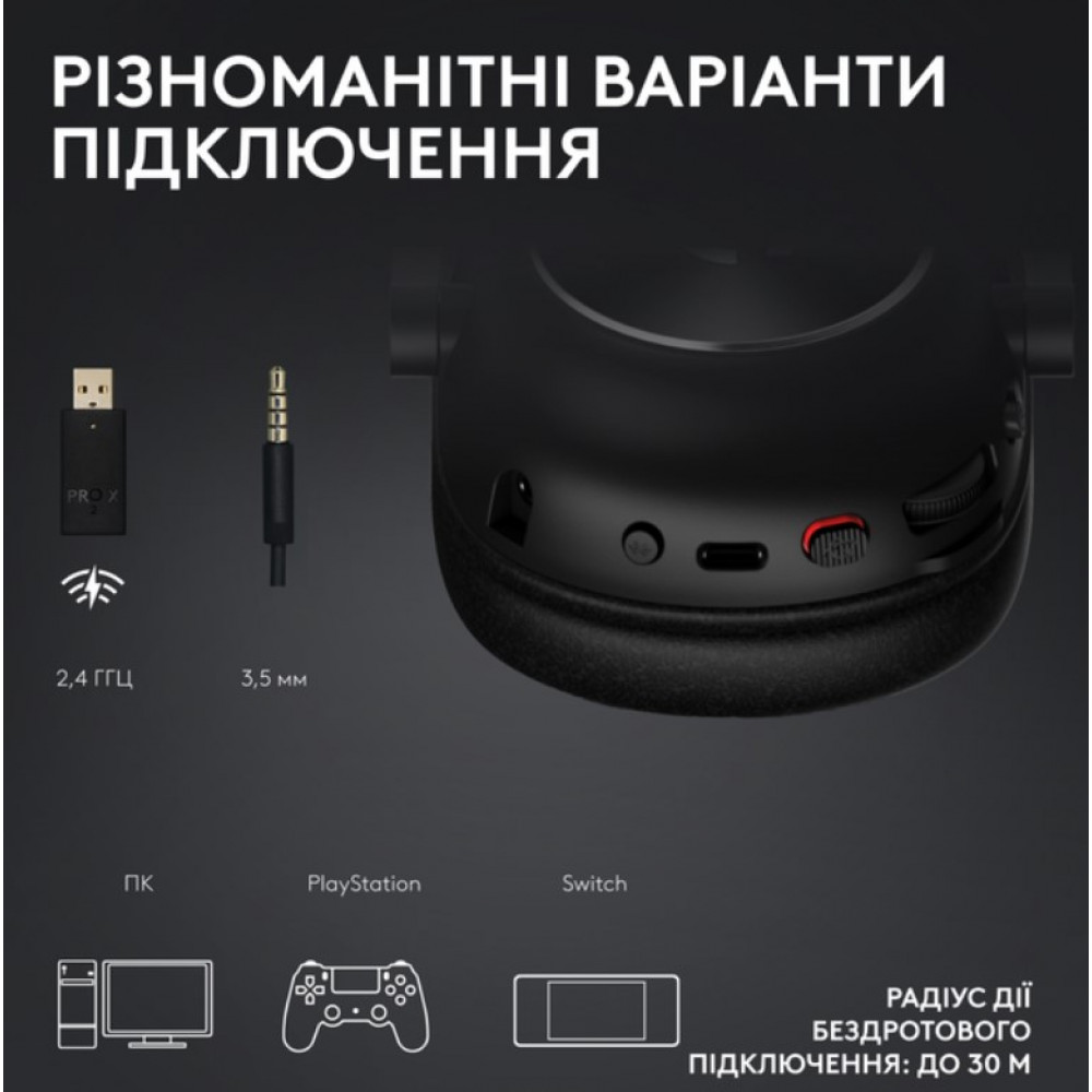 Гарнітура Logitech G Pro X2 Wireless LightSpeed Magenta (981-001275)
