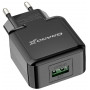 Мережевий зарядний пристрій Grand-X (1xUSB 5В/2.1А) Black (CH-03B)