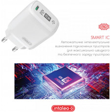 Мережевий зарядний пристрій Intaleo TCGQPD120T (1USBx3A) White (1283126509988) + кабель USB Type С Мережевий зарядний пристрій Intaleo TCGQPD120T (1USBx3A) White (1283126509988) + кабель USB Type С