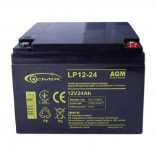 Акумулятор Gemix 12V 24AH (LP12-24), Black, AGM