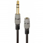 Аудіо-кабель Cablexpert 3.5 мм - 6.35 мм (F/M), 0.2 м, чорний (A-63M35F-0.2M)