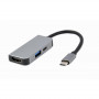 Док-станція Cablexpert USB-C 3-в-1 (A-CM-COMBO3-02) USB/HDMI/PD