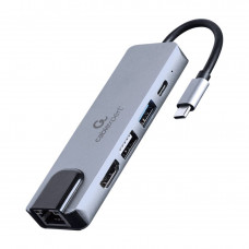 USB-хаб Cablexpert 5 ports USB Type-C Silver (A-CM-COMBO5-04) USB-хаб Cablexpert 5 ports USB Type-C Silver (A-CM-COMBO5-04)