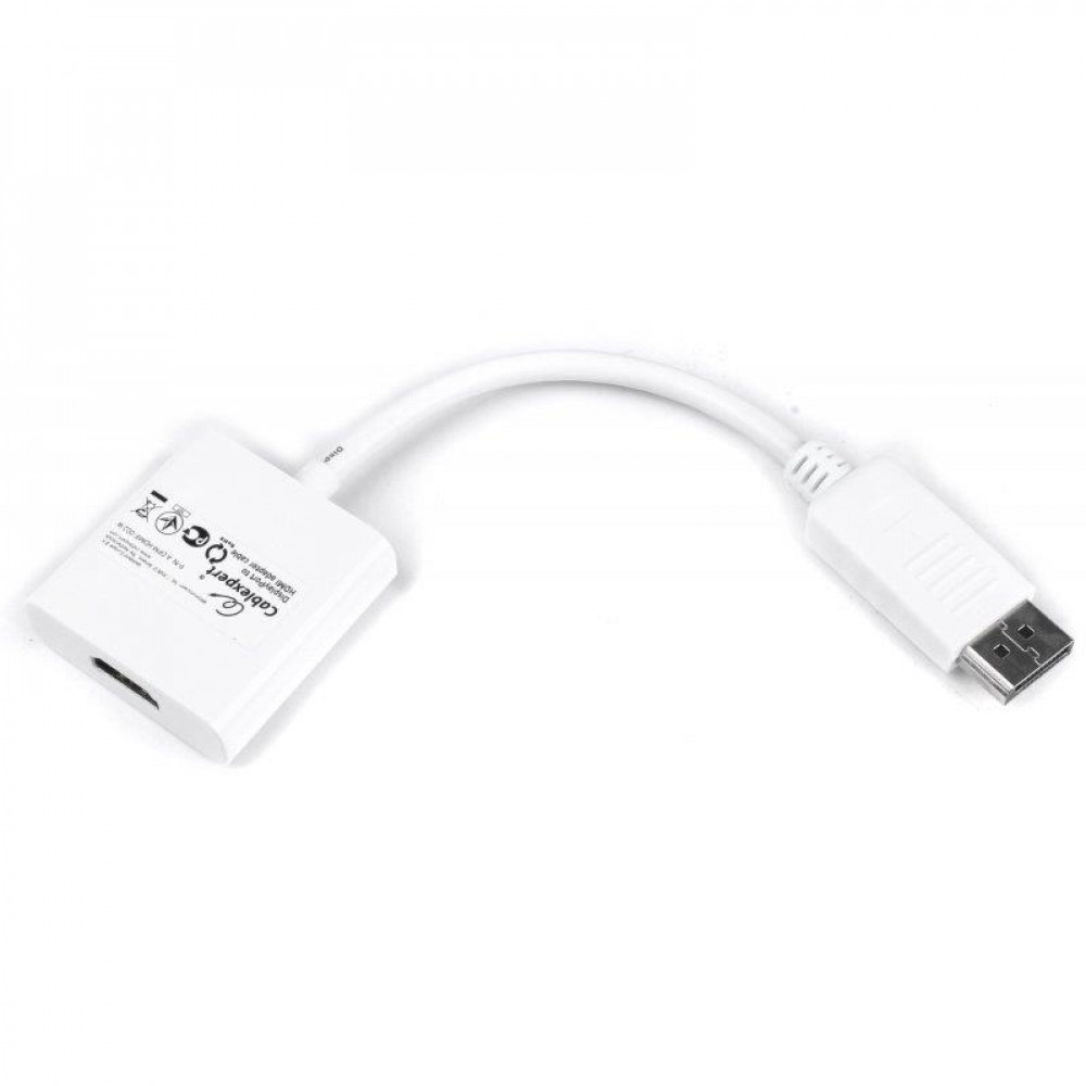 Адаптер Cablexpert DisplayPort - HDMI (M/F), 0.1 м, White (A-DPM-HDMIF-002-W)