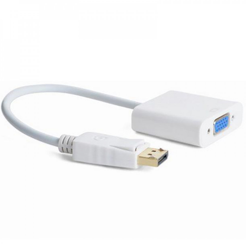 Адаптер Cablexpert DisplayPort - VGA (M/F), 0.15 м, білий (A-DPM-VGAF-02-W) пакет