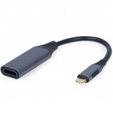 Адаптер Cablexpert HDMI - USB Type-C (F/M), 0.15 м, Black (A-USB3C-HDMI-01)
