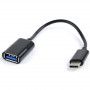Кабель Cablexpert USB - USB Type-C V 2.0 (F/M), 0.2 м, чорний (AB-OTG-CMAF2-01) Кабель Cablexpert USB - USB Type-C V 2.0 (F/M), 0.2 м, чорний (AB-OTG-CMAF2-01)
