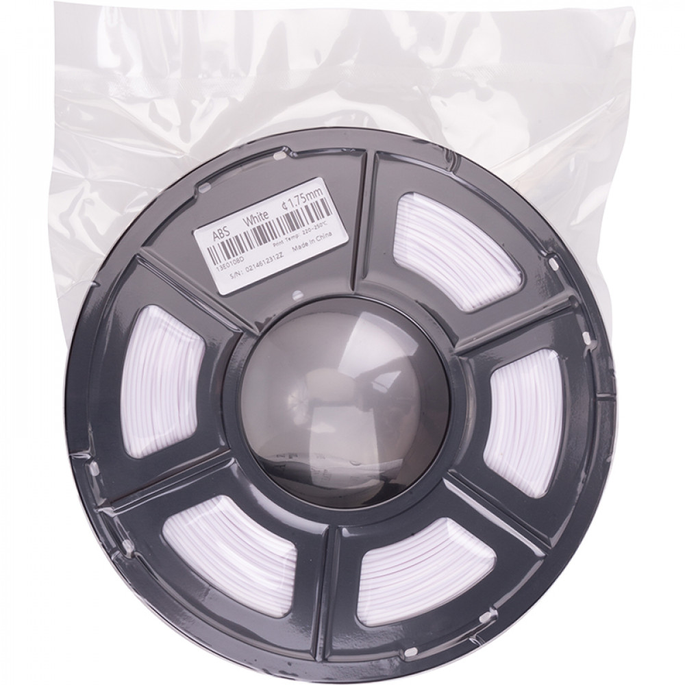 ABS-пластик PowerPlant Filament для 3D-принтера 1.75 мм 1 кг, білий (PT812875)