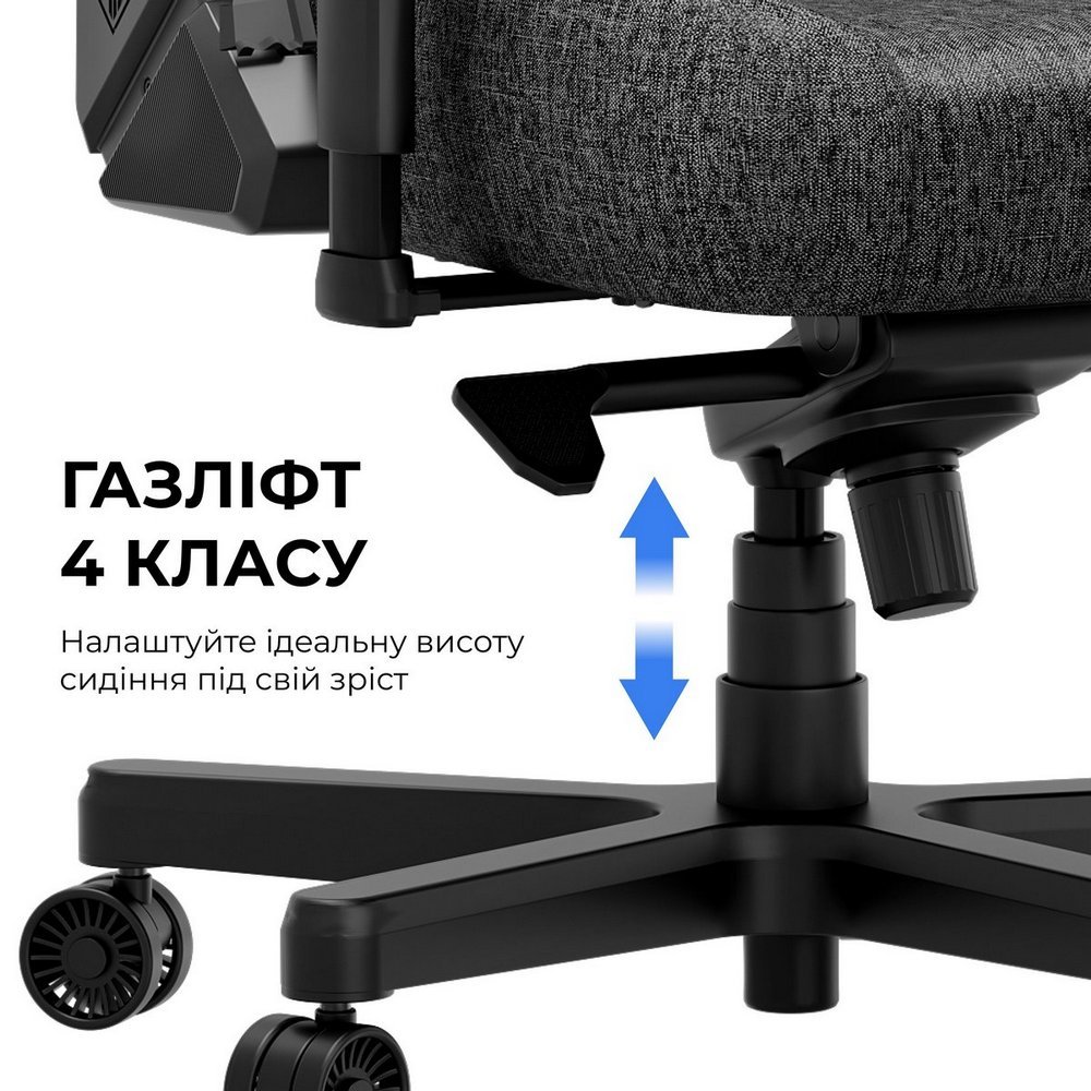 Крісло для геймерів Anda Seat Kaiser 3E XL Dark Gray Fabric (AD23YC-XL-09-GB-CF-G01)