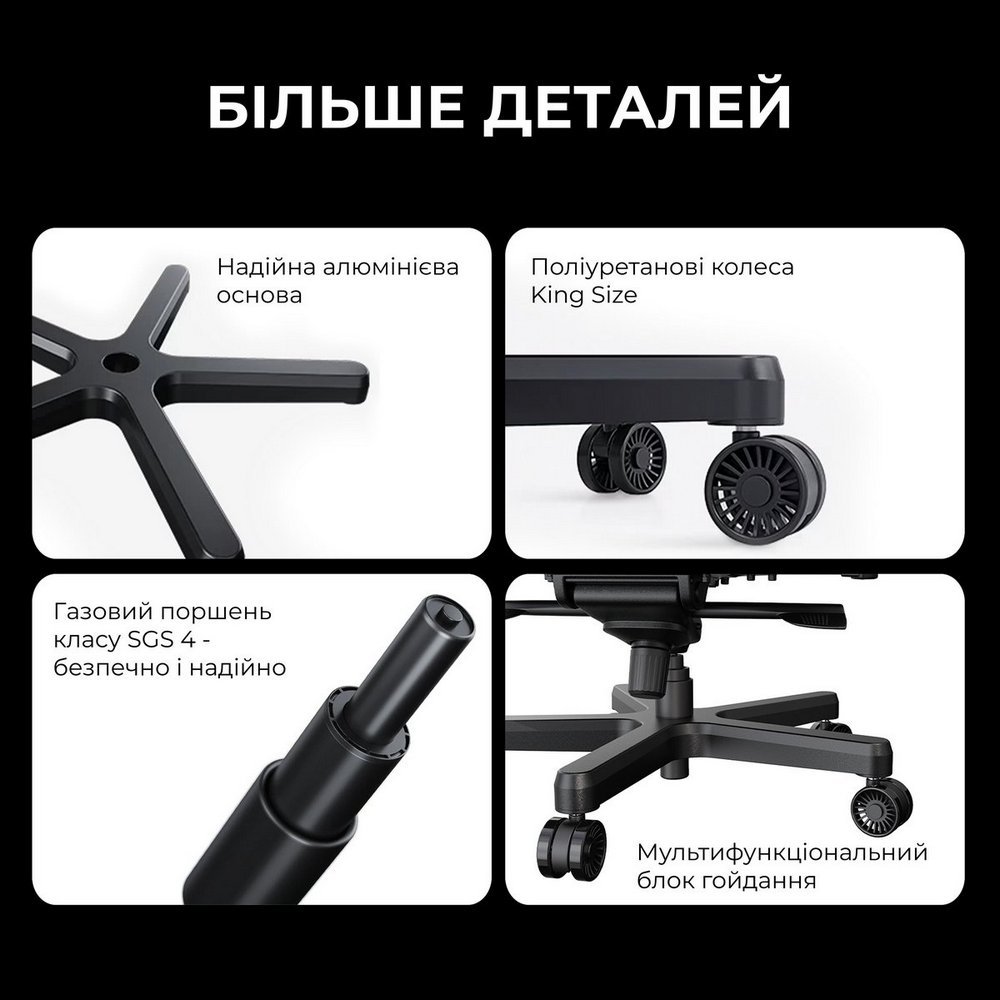 Крісло для геймерів Anda Seat Kaiser 3E XL Dark Gray Fabric (AD23YC-XL-09-GB-CF-G01)