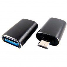 Адаптер Dengos OTG USB-microUSB Black (ADP-017)