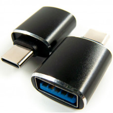 Перехідник Dengos OTG USB-USB-C Black (ADP-018)