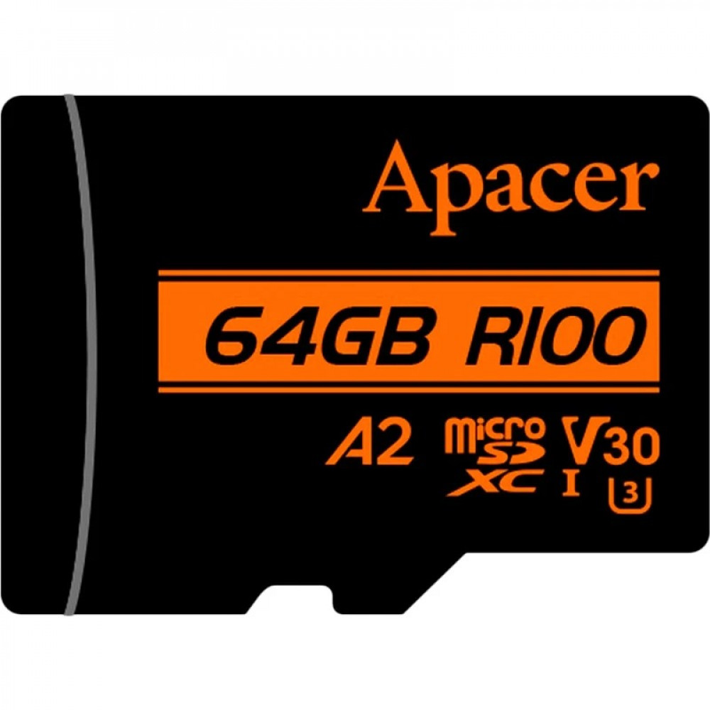 Карта пам`ятi MicroSDXC  64GB UHS-I/U3 Class 10 Apacer (AP64GMCSX10U8-R) + SD адаптер