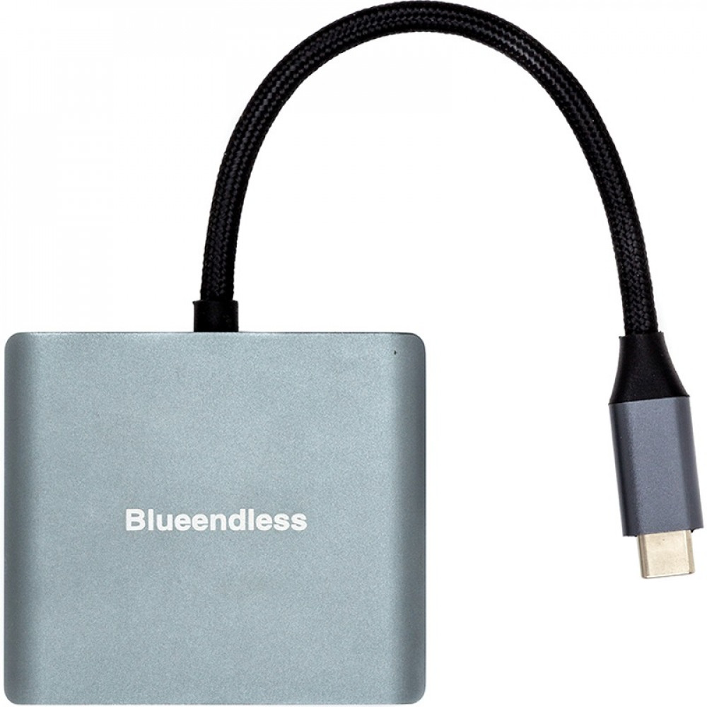 Адаптер Blueendless USB Type-C - 2xHDMI (M/F) Grey (CA913831)