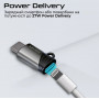Адаптер Promate Link-Ci Lightning - USB Type C (F/M) Grey