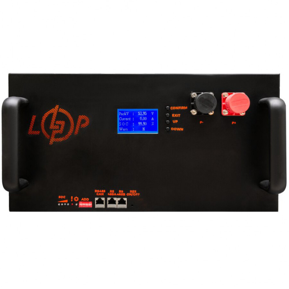 Акумуляторна батарея LogicPower 51.2V 160 AH (8192Wh) LCD RM Smart (BMS 200A/100А) LiFePO4