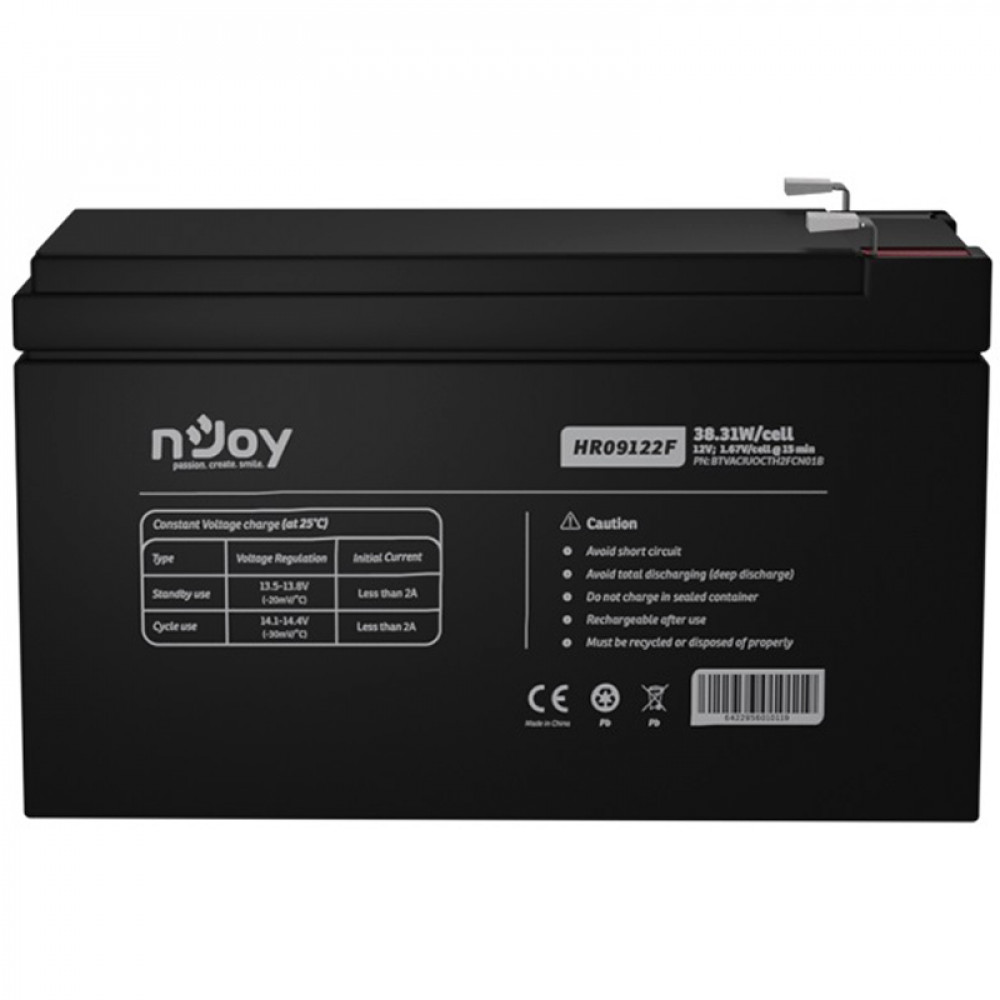 Акумуляторна батарея Njoy HR09122F 12V 9AH (BTVACIUOCTH2FCN01B) AGM