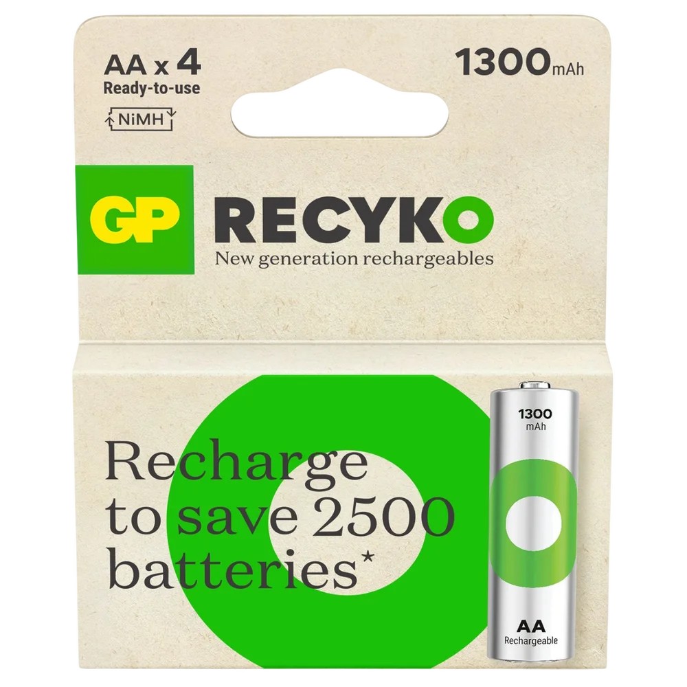 Акумулятори GP Recyko AA/HR06 NI-MH 1300 mAh BL 4 шт