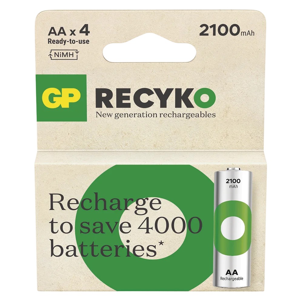 Акумулятори GP Recyko AA/HR06 NI-MH 2100 mAh BL 4 шт