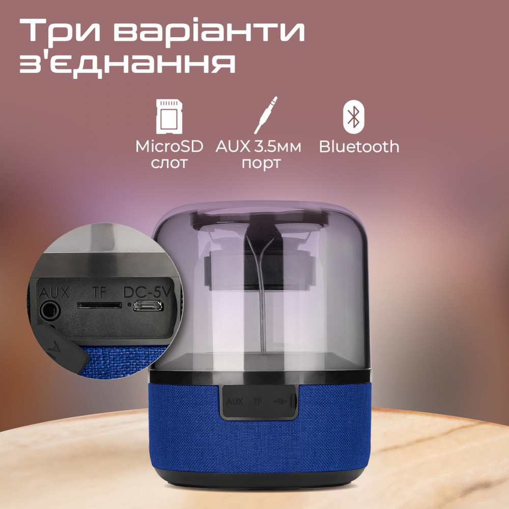 Акустична система Promate Glitz-L 10W Blue