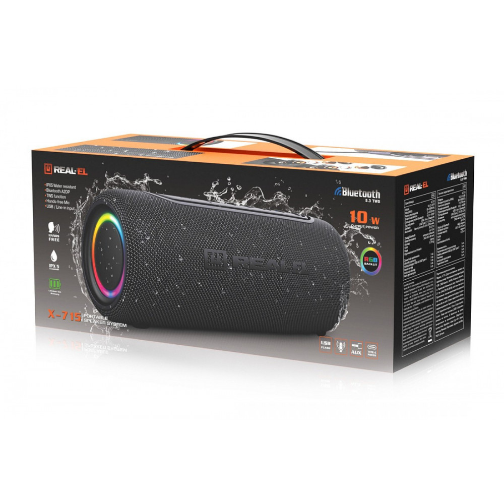 Акустична система REAL-EL X-715 Black