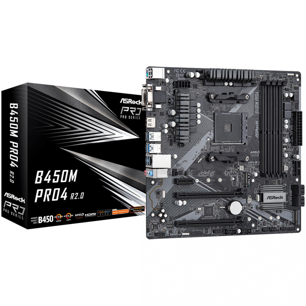 Материнська плата ASRock B450M Pro4 R2.0 Socket AM4