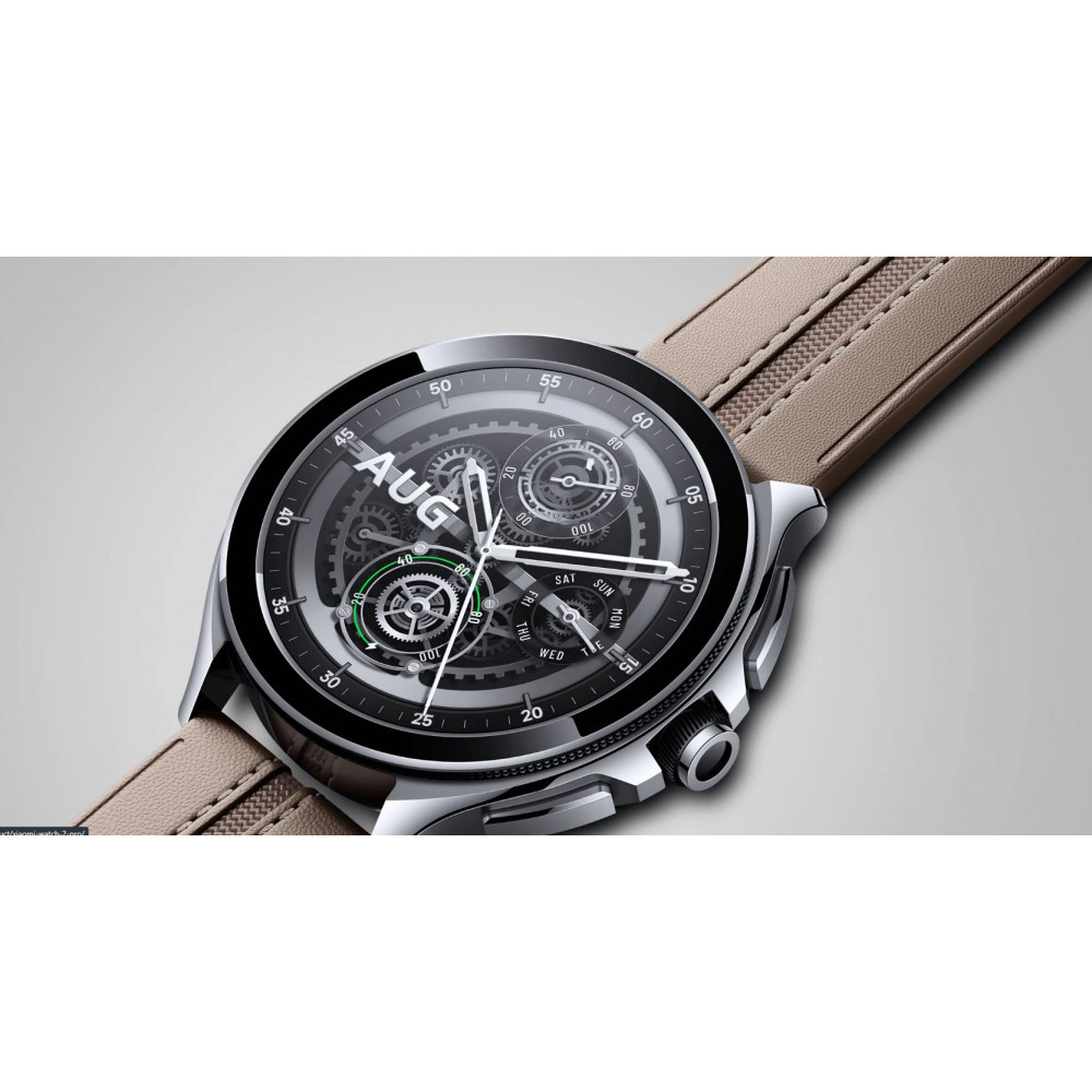 Смарт-годинник Xiaomi Watch 2 Pro Silver Case with Brown Leather Strap (BHR7216GL)
