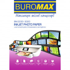 Фотопапір Buromax глянцевий 150г/м2 10х15см, 20арк (BM.2230-3020)