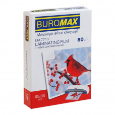 Плівка для ламінування Buromax (BM.7713), глянцева, 65x95мм, 80мк, 100 шт Плівка для ламінування Buromax (BM.7713), глянцева, 65x95мм, 80мк, 100 шт
