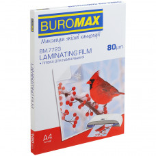 Плівка для ламінування Buromax (BM.7723), глянцева, А4, 80мк, 100 шт Плівка для ламінування Buromax (BM.7723), глянцева, А4, 80мк, 100 шт