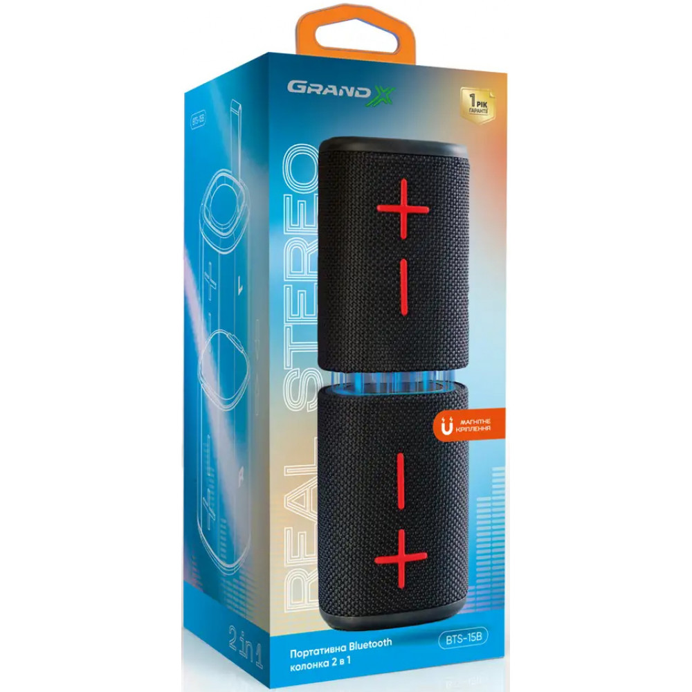 Акустична система Grand-X 2 в 1 BTS-15DB