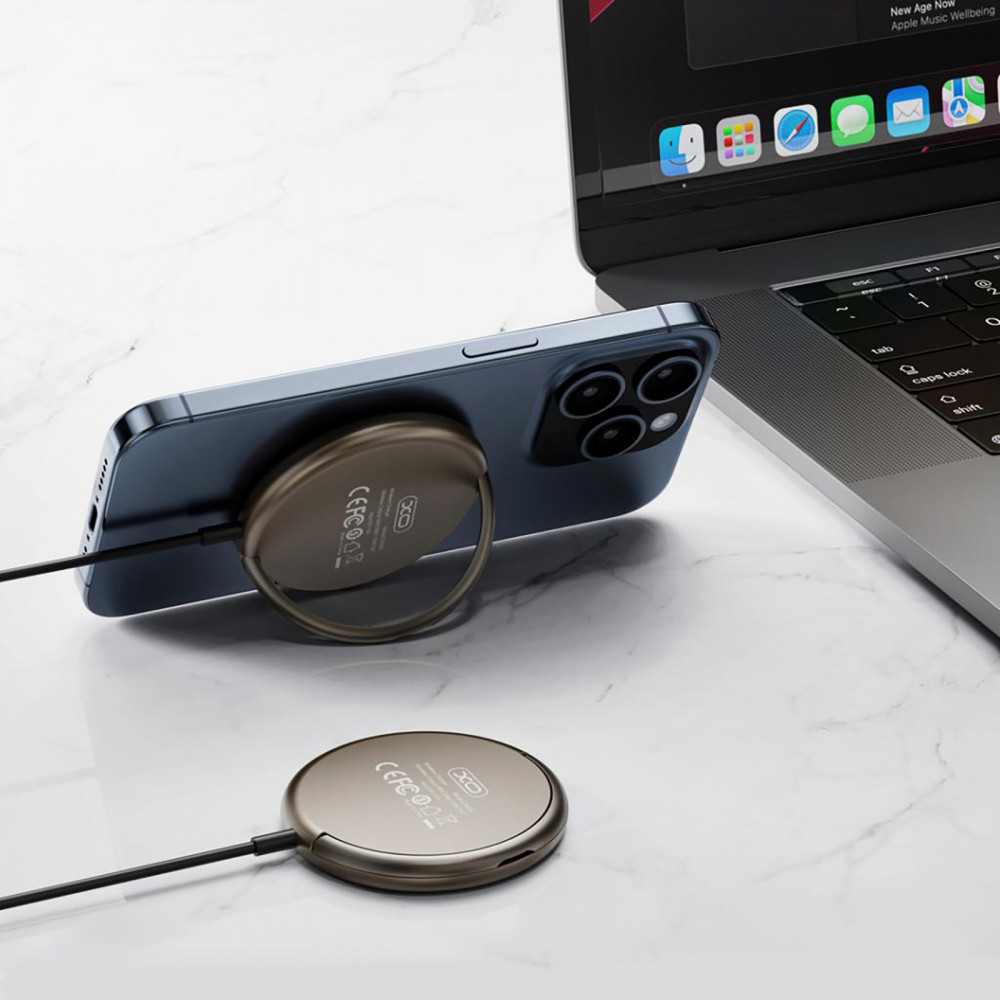 Бездротовий зарядний пристрій XO CX028 15W Beige (CX028.tranish)