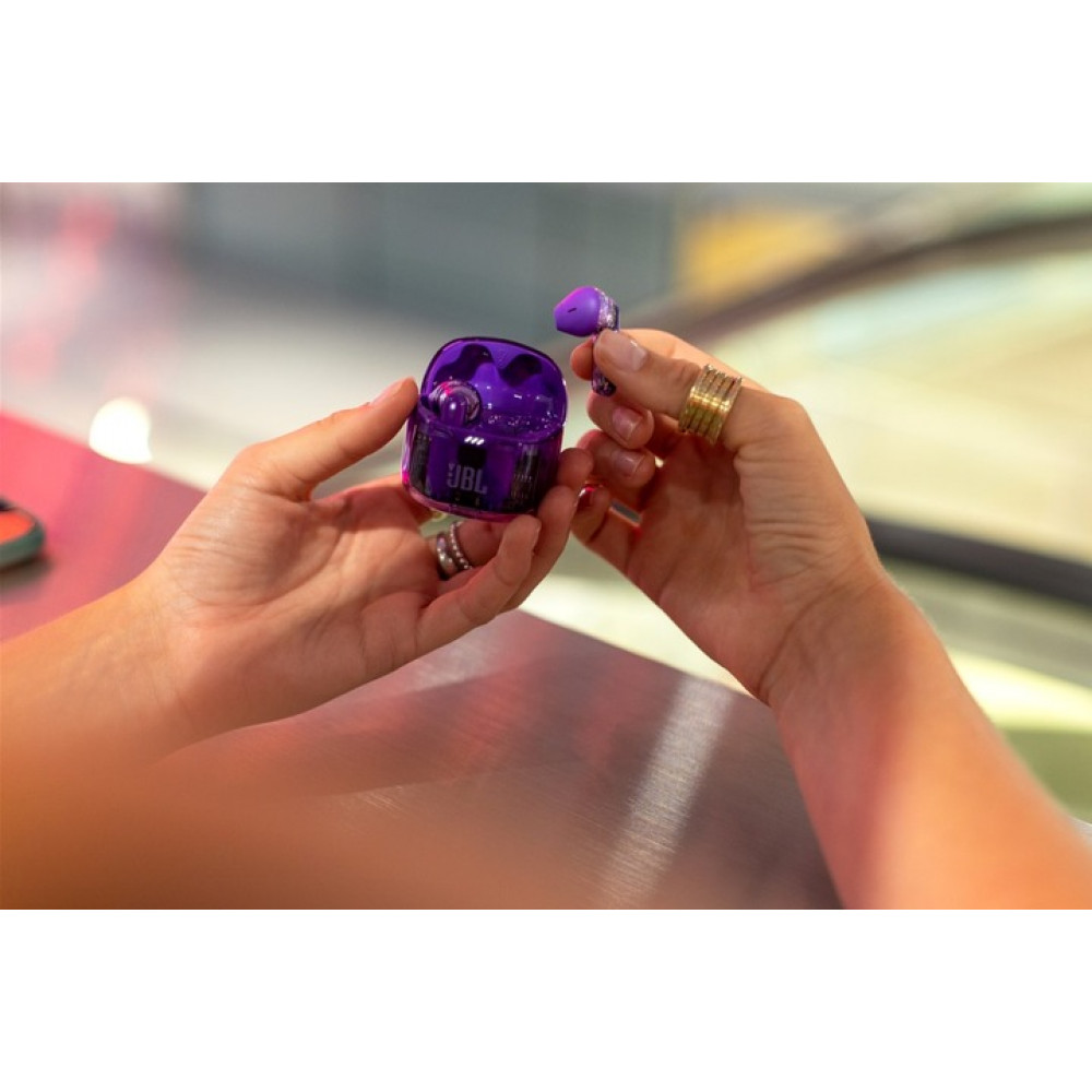 Bluetooth-гарнітура JBL Tune Flex Ghost Edition Purple (JBLTFLEXGPUR)