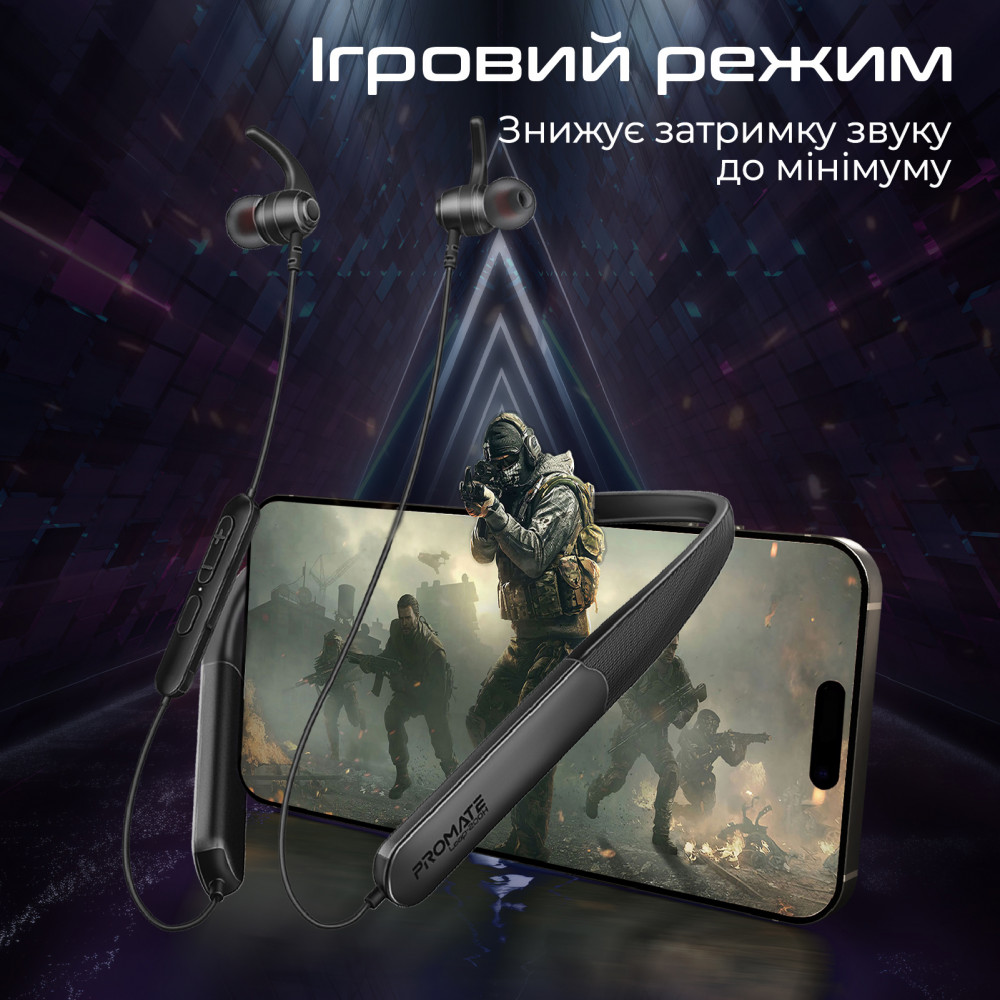 Bluetooth-гарнітура Promate Leap-200h Black
